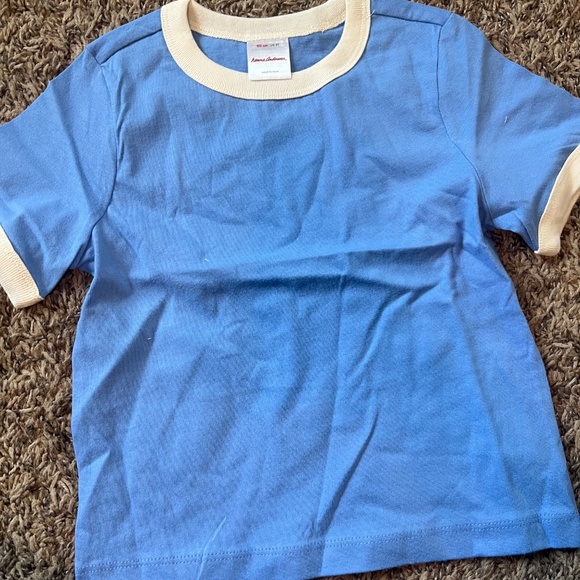 NEW in package Hanna Andersson classic fit ringer t-shirt dutch blue size 3T - Picture 4 of 6